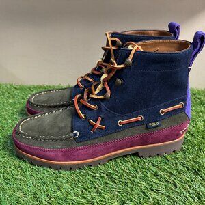 Polo Ralph Lauren Country Ranger Mid Colorblock Cow Suede Boots Multicolor Men 9
